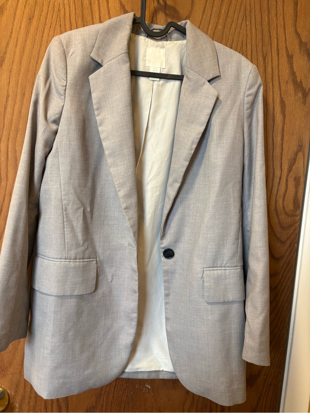 H&M Light Gray Single-Button Blazer